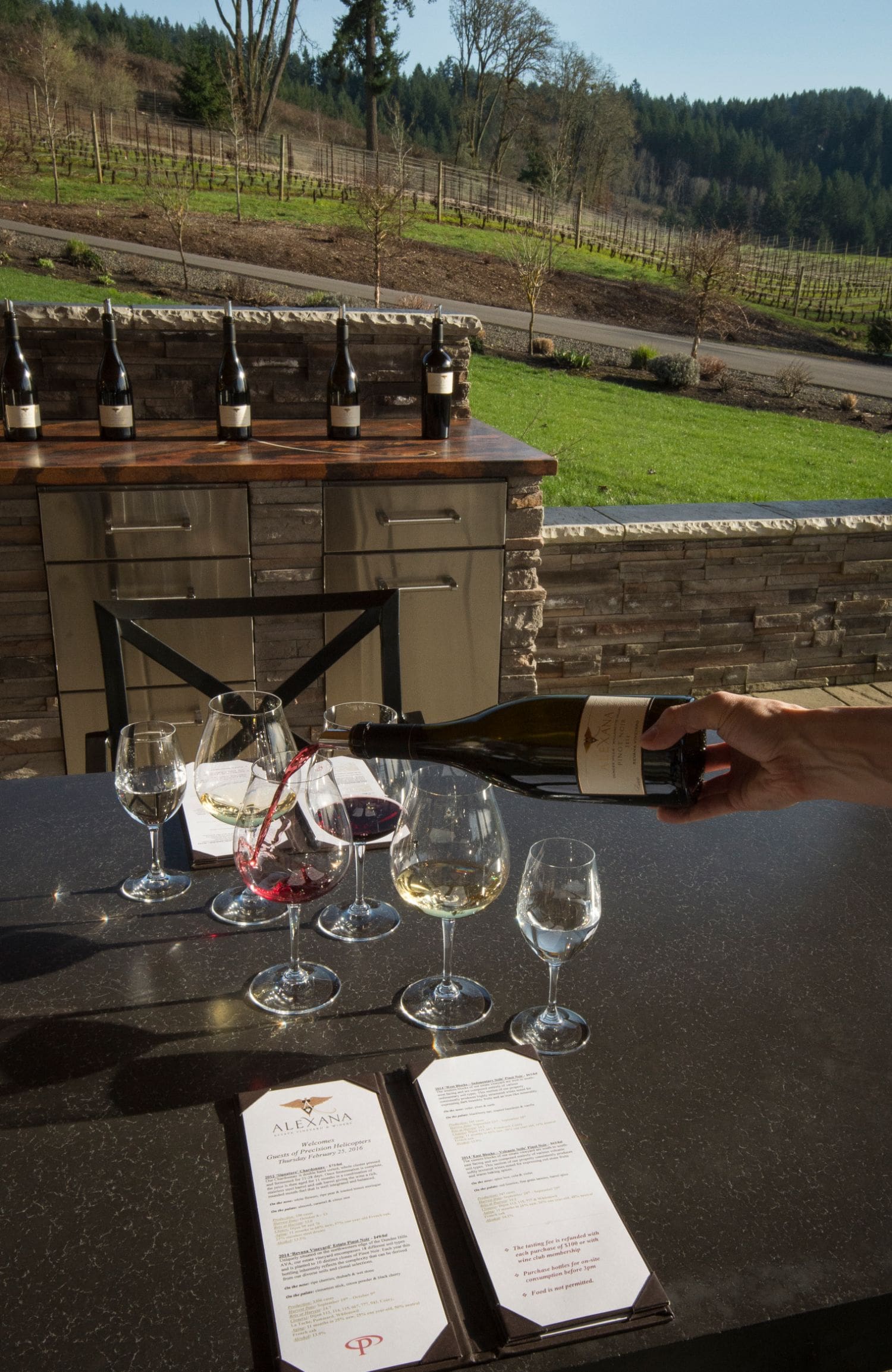 Wine varietals tasting in Oregon